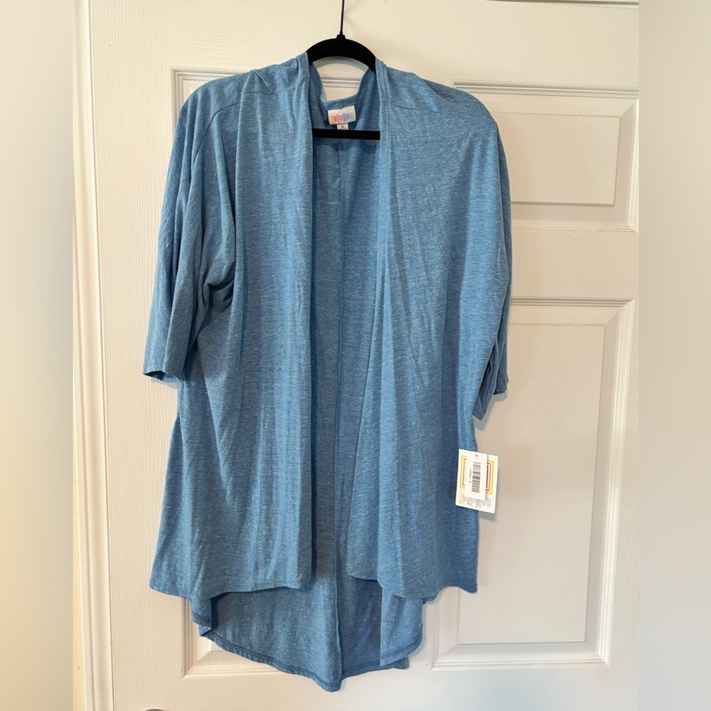 LuLaRoe Light Blue Heather Open Cardigan